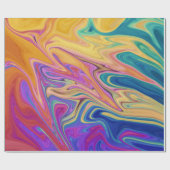 カラフル抽象芸術 ラッピングペーパー (フラット)