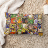 カラフル抽象芸術 ランバークッション (ブランケット)