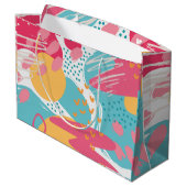 カラフル抽象芸術 ラージペーパーバッグ (裏面アングル)