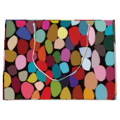 カラフル抽象芸術 ラージペーパーバッグ (正面)