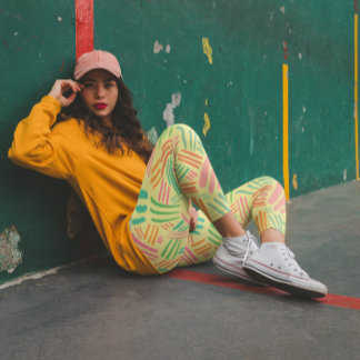 カラフル抽象芸術 レギンス