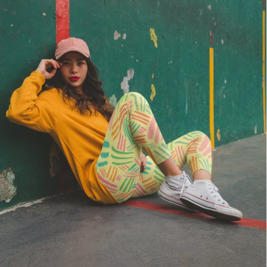 カラフル抽象芸術 レギンス