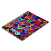 カラフル抽象芸術《写真》ぼけ味ブパーソナライズされたロック ノートブック (左側)