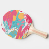 カラフル抽象芸術 卓球ラケット (横)