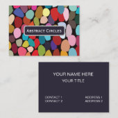 カラフル抽象芸術 名刺 (正面/裏面)