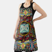 カラフル抽象芸術：四角ポケットデザイン。 エプロン (インサイチュ)