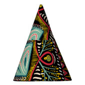 カラフル抽象芸術:四角ポケットデザイン。 パーティーハット (右)