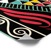 カラフル抽象芸術:四角ポケットデザイン。 ポスター (角)