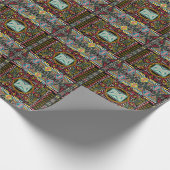 カラフル抽象芸術：四角ポケットデザイン。 ラッピングペーパー (角)
