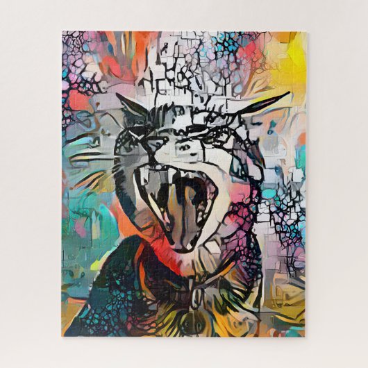 カラフル抽象芸術 |挑戦的な懸命 ジグソーパズル (縦)