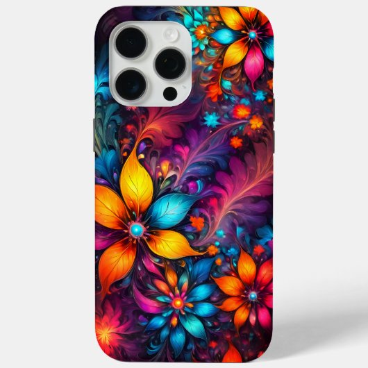 カラフル抽象芸術、花柄 Case-Mate iPhoneケース (裏面)
