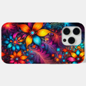 カラフル抽象芸術、花柄 Case-Mate iPhoneケース (裏面 (横))