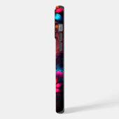 カラフル抽象芸術、花柄 iPhoneケース (左側面)