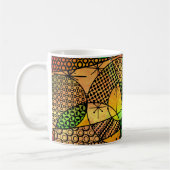 カラフル抽象芸術(質感とパターン) コーヒーマグカップ (左)