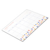 カラフル抽象芸術 |週間モダンプランナーメモ帳 ノートパッド (アングル)