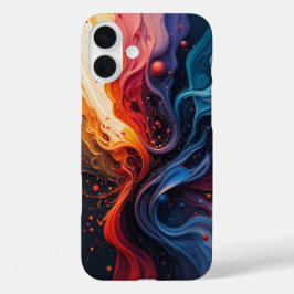 カラフル抽象芸術 iPhone 16 PLUSケース