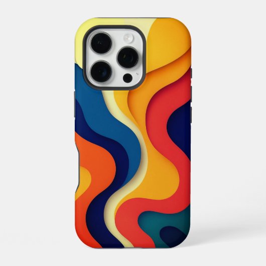 カラフル抽象芸術 iPhoneケース (裏面)