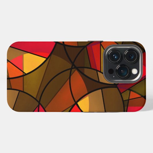 カラフル抽象芸術 iPhoneケース (裏面横)