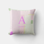 カラフル抽象芸術 | Monogram パーソナライズされた Thro クッション (正面)