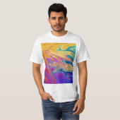カラフル抽象芸術 Tシャツ (正面フル)