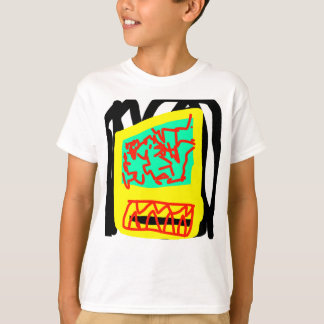 カラフル抽象芸術 Tシャツ