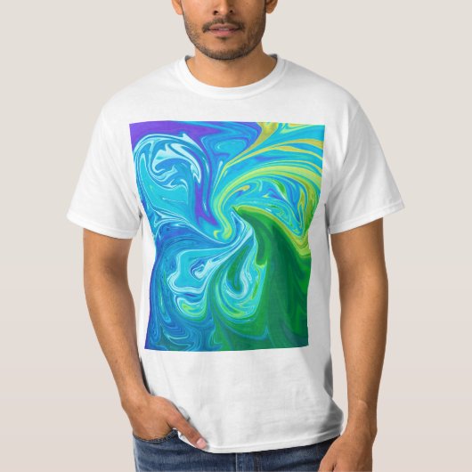 カラフル抽象芸術 Tシャツ (正面)
