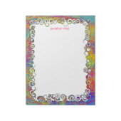 カラフル抽象芸術Art Wavesカスタムメモ帳 ノートパッド (回転)