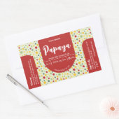 カラフル抽象芸術DIYキャンドルジャストワープラのまわりにベル 長方形シール (封筒)