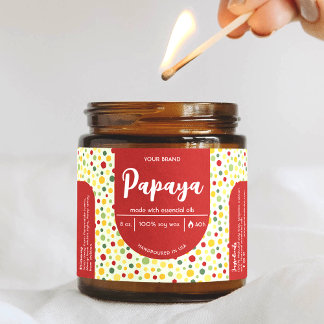 カラフル抽象芸術DIYキャンドルジャストワープラのまわりにベル 長方形シール