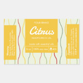 カラフル抽象芸術DIYキャンドルジャストワープラのまわりにベル 長方形シール (正面)