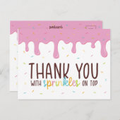 カラフル振りかけるドーナツ ポストカード (正面/裏面)