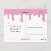 カラフル振りかけるドーナツ ポストカード (裏面)