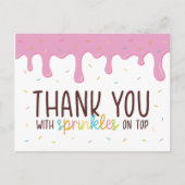 カラフル振りかけるドーナツ ポストカード (正面)