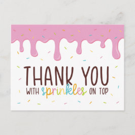 カラフル振りかけるドーナツ ポストカード