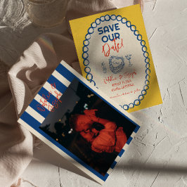 カラフル描図解入りの、写真付きの予測できな写真結婚の セーブザデート