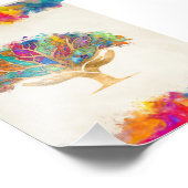 カラフル救済手の木 フォトプリント            (角)