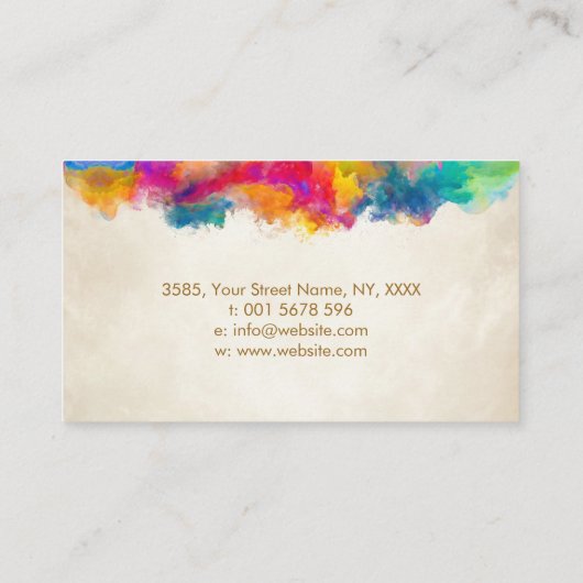 カラフル救済手の木 名刺 (裏面)