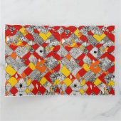 カラフル数々のつながり:ユニークカラーデザイン折り曲げ カード (内部)