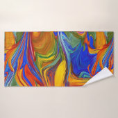 カラフル数々のカラー渦 バスタオル (バスタオル)