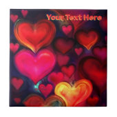 カラフル数々のハート タイル (正面)