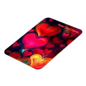 カラフル数々のハート マグネット (左側)