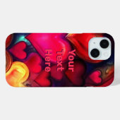 カラフル数々のハート Case-Mate iPhoneケース (裏面 (横))