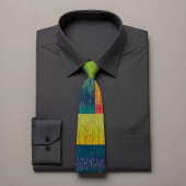 カラフル数々のパターン（の模様が）ある結び ネクタイ