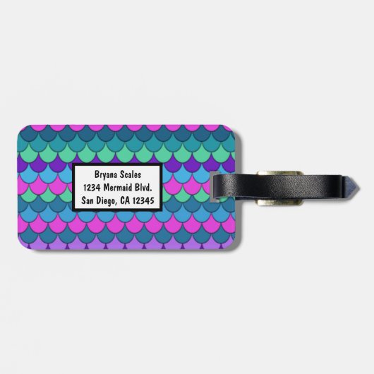 カラフル数々の人魚 ラゲッジタグ (裏面横)