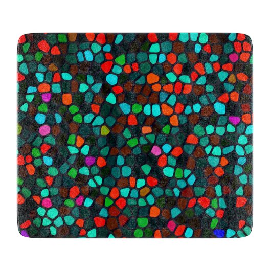 カラフル数々の模様 カッティングボード (正面)