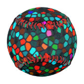 カラフル数々の模様 野球ボール (裏面)