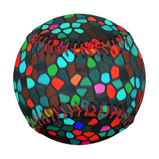 カラフル数々の模様 野球ボール (正面)