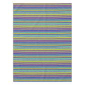 カラフル数々の波線 テーブルクロス (正面)