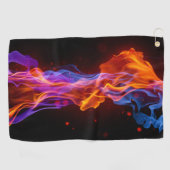 カラフル数々の炎 ゴルフタオル (横)