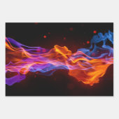 カラフル数々の炎 ラッピングペーパーシート (正面)